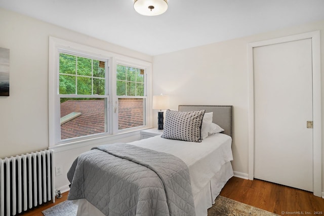 8 Bailey St, Trumbull, CT 06611 - bedroom featuring radiator and wood finished floors