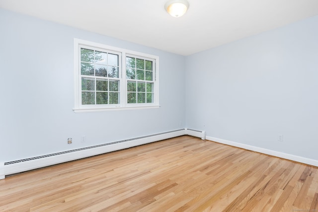 1 Meadowview Ln, Bloomfield, CT 06002 - spare room with a baseboard heating unit, wood finished floors, and baseboards