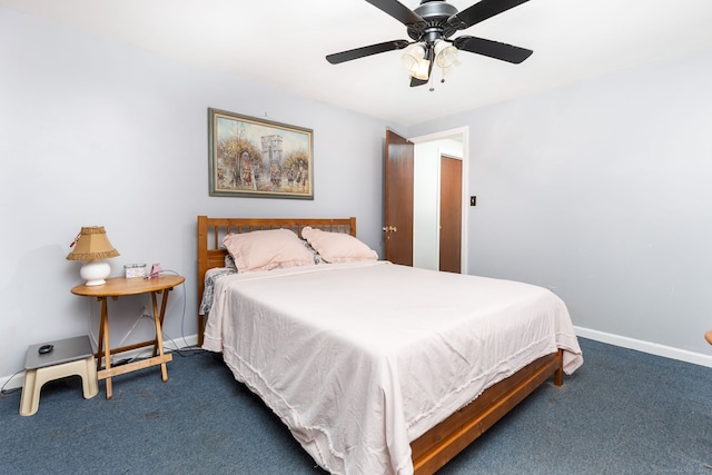 1 Meadowview Ln, Bloomfield, CT 06002 - carpeted bedroom with baseboards and ceiling fan