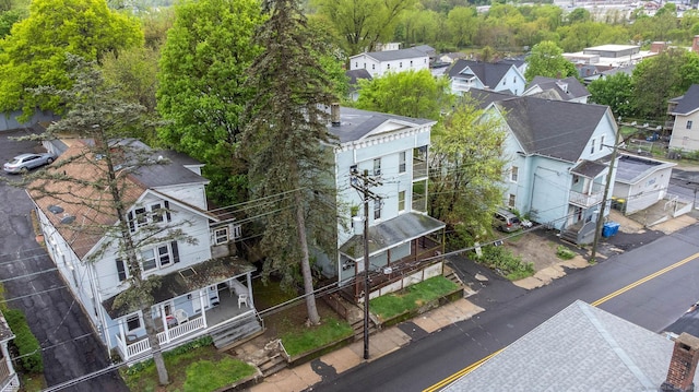 aerial view of residential area
