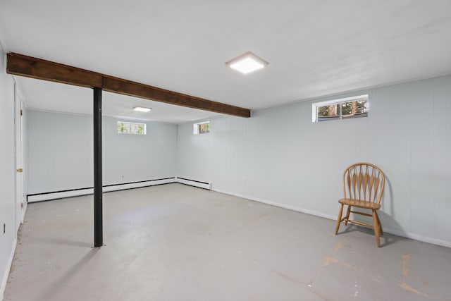 basement with healthy amount of natural light
