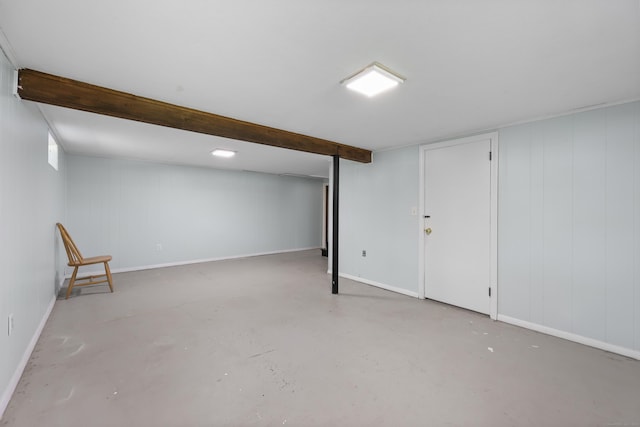finished below grade area with baseboards