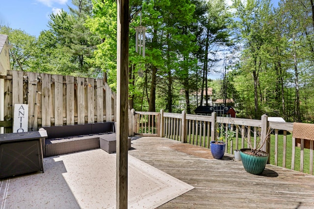 view of wooden deck