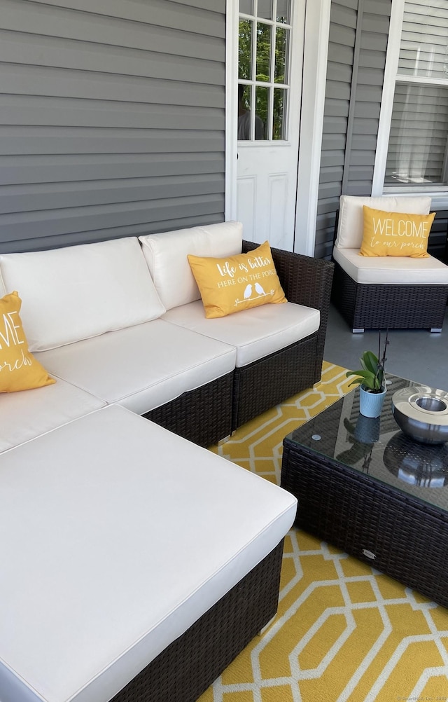 view of patio / terrace with an outdoor living space