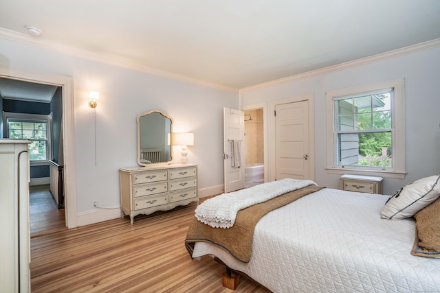 26 Ridgewood Rd, West Hartford, CT 06107 - bedroom featuring light wood-style flooring, ornamental molding, and baseboards