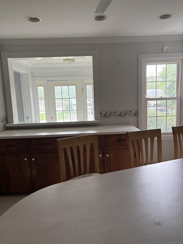 156 Russell Ave, Orange, CT 06477 - kitchen with light countertops and crown molding