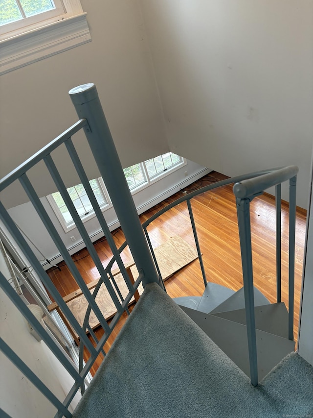 156 Russell Ave, Orange, CT 06477 - stairs featuring wood finished floors