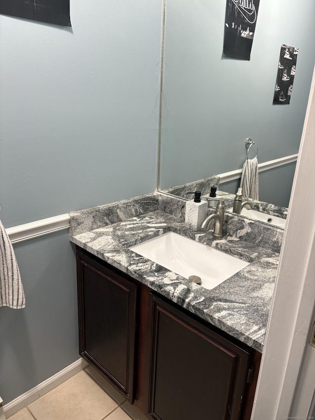 6 Hakim St Unit 2-6, Danbury, CT 06810 - bathroom with vanity, tile patterned floors, and baseboards
