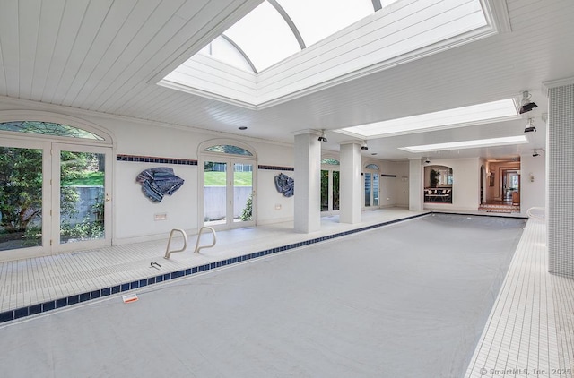 37 Hunting Hill Rd, Woodbridge, CT 06525 - view of pool featuring a skylight