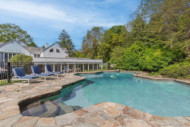 37 Hunting Hill Rd, Woodbridge, CT 06525 - view of pool with a patio and fence