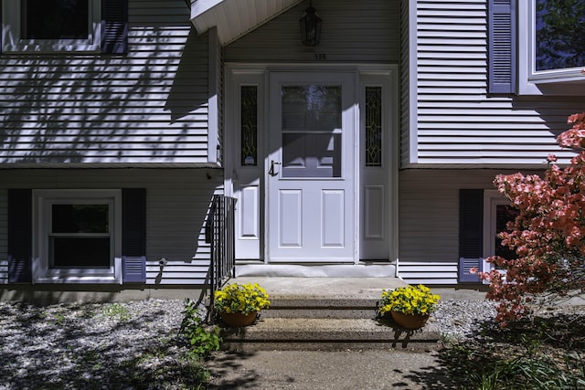 view of doorway to property
