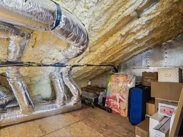 view of attic