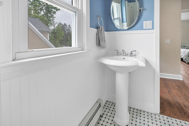8 Thomas St, Trumbull, CT 06611 - ensuite bathroom with wainscoting and a sink