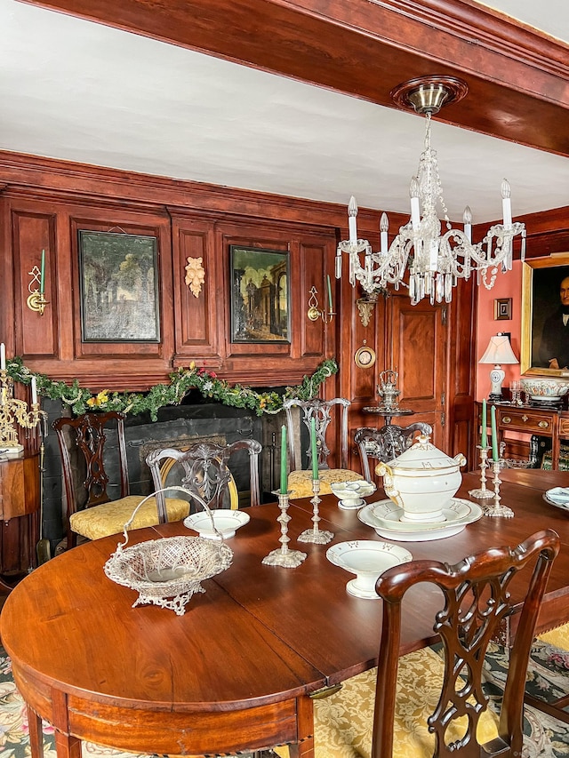 1066 Washington St, Middletown, CT 06457 - dining area featuring a chandelier