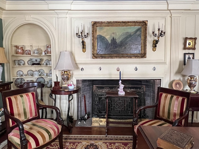 1066 Washington St, Middletown, CT 06457 - sitting room featuring a fireplace