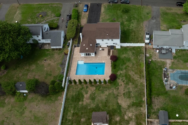 105 Reussner Rd, Southington, CT 06489 - aerial overview of property's location featuring a pool area