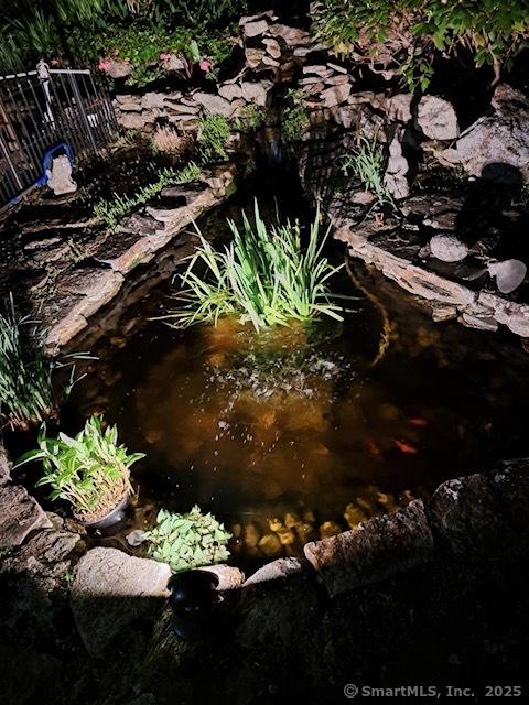70 Bayne St, Norwalk, CT 06851 - exterior view of a garden pond