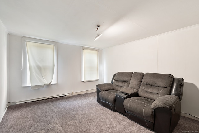 14 Palmer St, Killingly, CT 06239 - carpeted living area with a baseboard heating unit