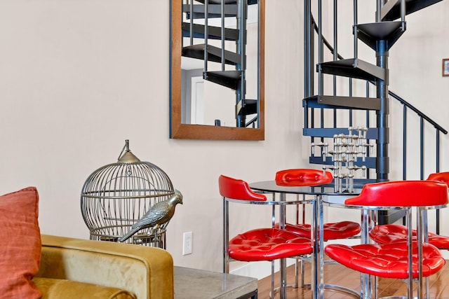 4 Coggswell St Unit 2, Stonington, CT 06379 - dining room featuring stairway and wood finished floors