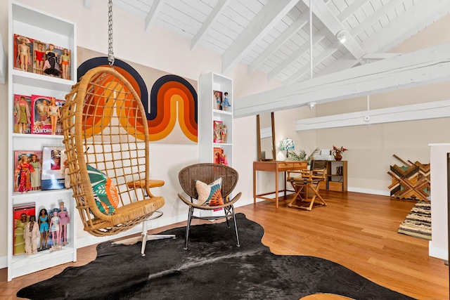4 Coggswell St Unit 2, Stonington, CT 06379 - living area with wood ceiling and wood finished floors