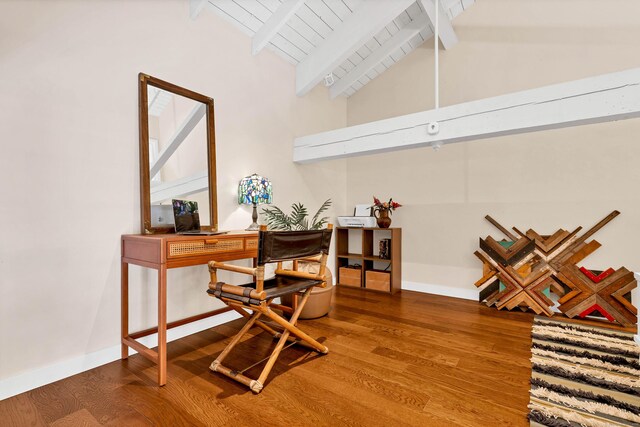 4 Coggswell St Unit 2, Stonington, CT 06379 - office space with wood finished floors, baseboards, and wooden ceiling