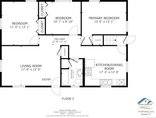 14 Winding Ln, Enfield, CT 06082 - room layout