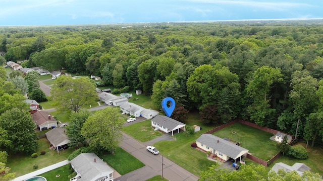14 Winding Ln, Enfield, CT 06082 - aerial perspective of suburban area featuring a heavily wooded area