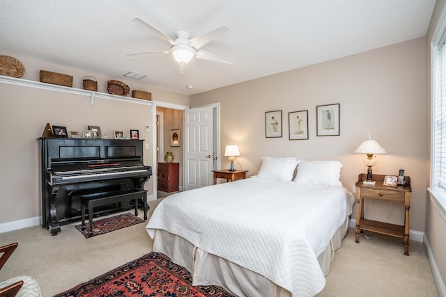 2 Plum Tree Cir, Farmington, CT 06032 - bedroom with light colored carpet, baseboards, a ceiling fan, and multiple windows