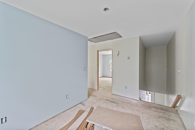 view of spare room