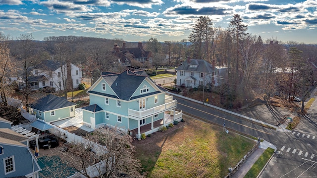 aerial view of residential area