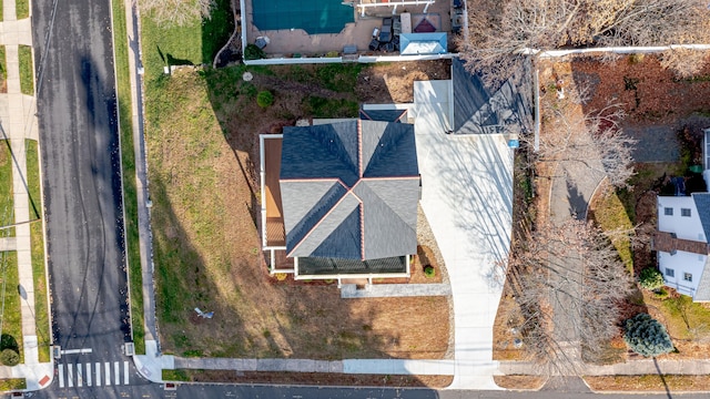 view from above of property