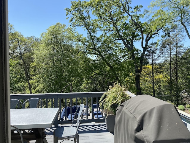 11 Thomas Rd, Westport, CT 06880 - wooden deck featuring a grill