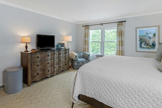 11 Thomas Rd, Westport, CT 06880 - bedroom with ornamental molding and light colored carpet