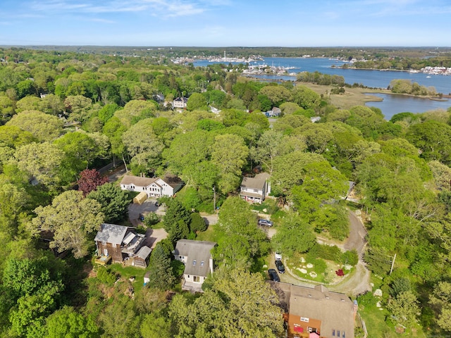 18 Charles St, Groton, CT 06355 - aerial view of property's location with a large body of water and a forest