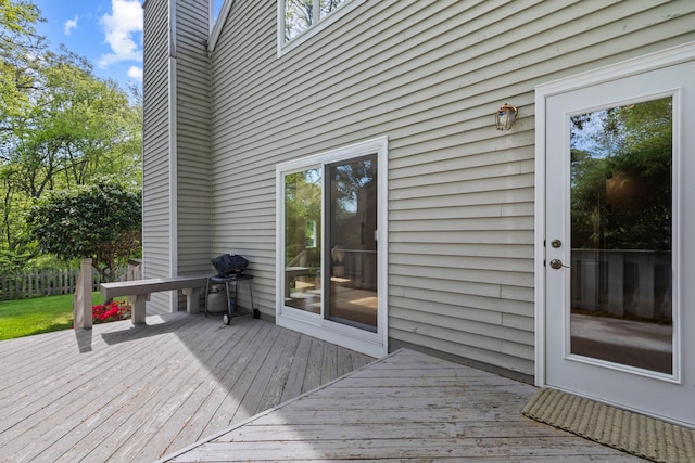 18 Charles St, Groton, CT 06355 - view of wooden deck