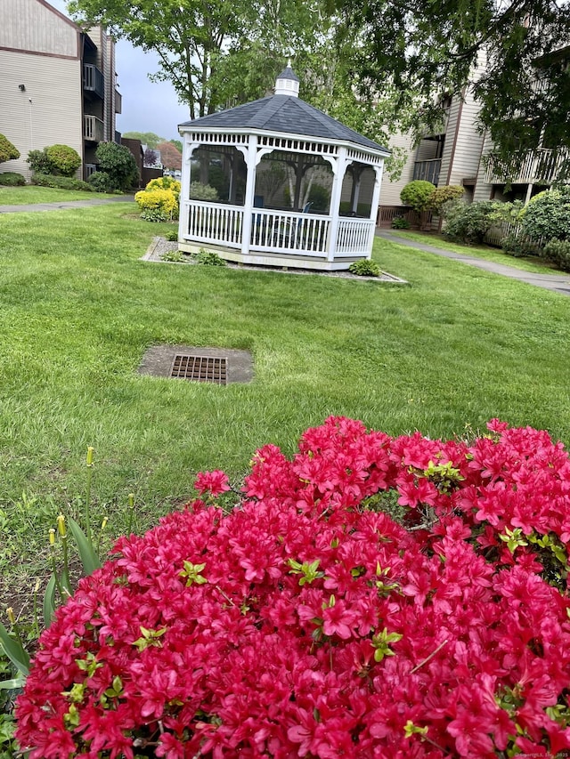 130 Coe Ave Unit 81, East Haven, CT 06512 - view of grassy yard featuring a gazebo