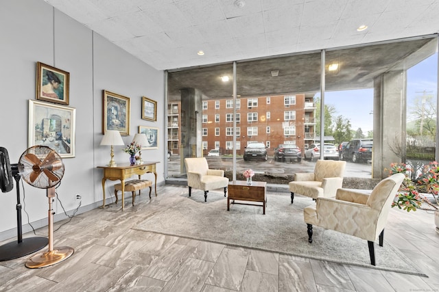 2370 N Ave Unit 12G, Bridgeport, CT 06604 - building lobby with floor to ceiling windows and recessed lighting