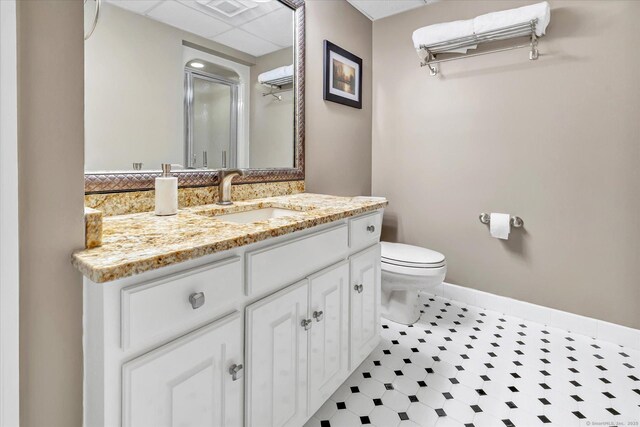 81 Georges Ln, Monroe, CT 06468 - bathroom with toilet, vanity, and baseboards