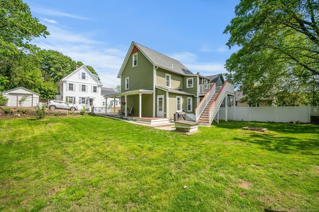 29 E Cliff St, Norwich, CT 06360 - rear view of property featuring stairway and a deck