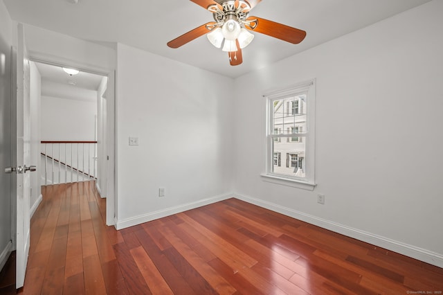 29 E Cliff St, Norwich, CT 06360 - spare room featuring dark wood-style floors, baseboards, and ceiling fan