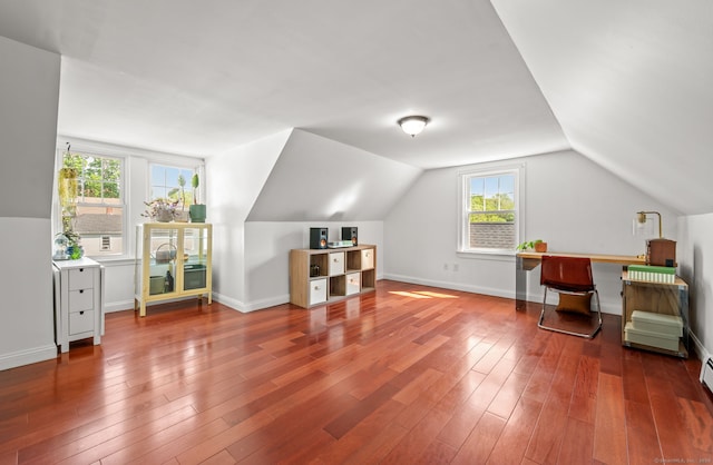 29 E Cliff St, Norwich, CT 06360 - additional living space with wood finished floors, healthy amount of natural light, and vaulted ceiling