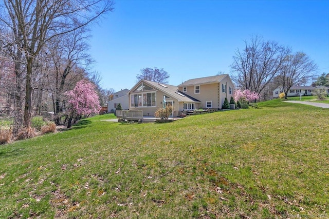 view of grassy yard