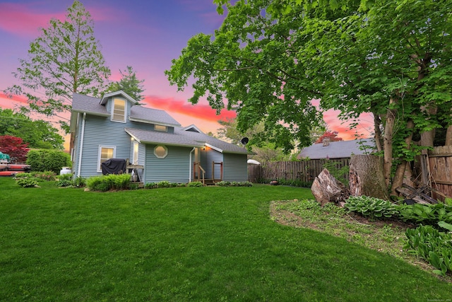 50 Hill Top Rd, Morris, CT 06763 - back of property at dusk featuring roof with shingles