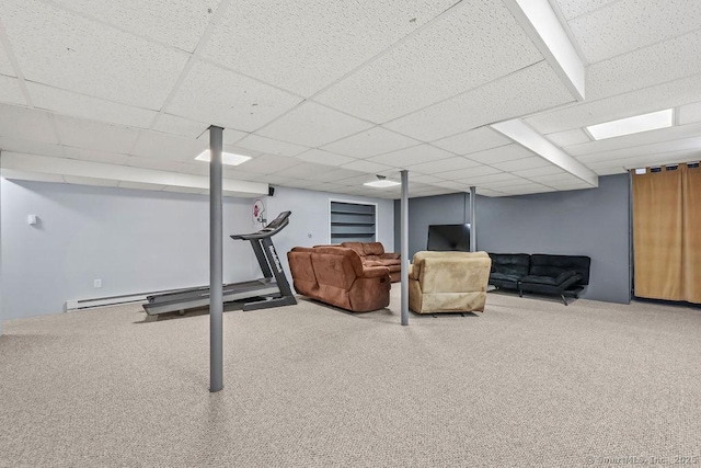 24 Secret Mountain Trl, Canton, CT 06019 - finished below grade area with carpet and a paneled ceiling