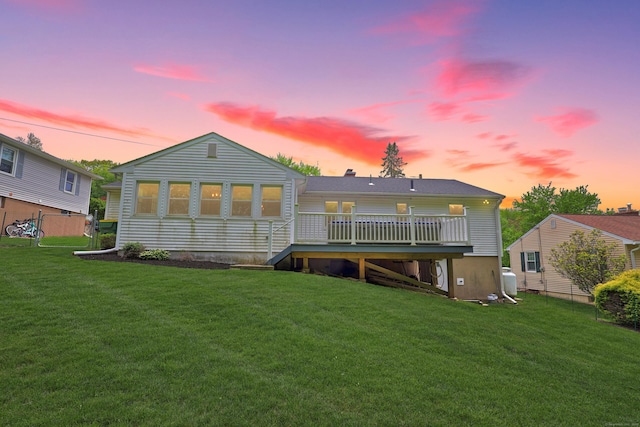 48 Sprucedale Dr, Waterbury, CT 06706 - back of property with a wooden deck