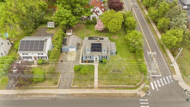 aerial perspective of suburban area