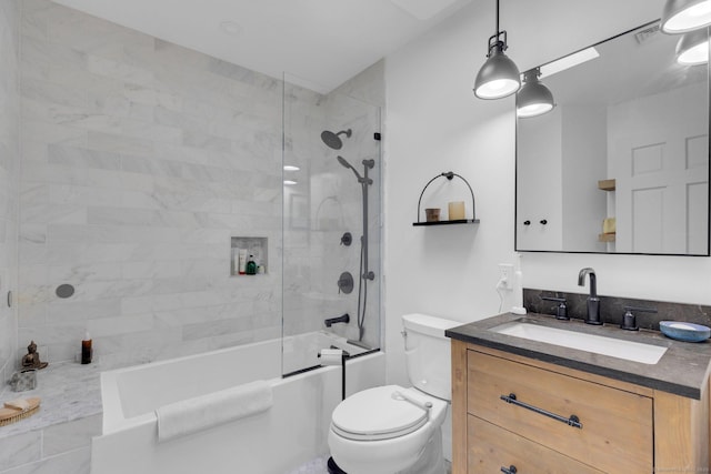 135 Gary Rd, Stamford, CT 06903 - full bath with toilet, vanity, and enclosed tub / shower combo
