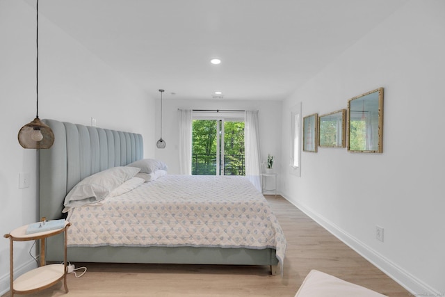 135 Gary Rd, Stamford, CT 06903 - bedroom with baseboards, light wood finished floors, and recessed lighting