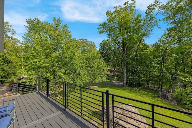 135 Gary Rd, Stamford, CT 06903 - wooden deck featuring a yard