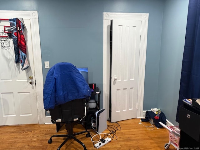 office featuring wood finished floors